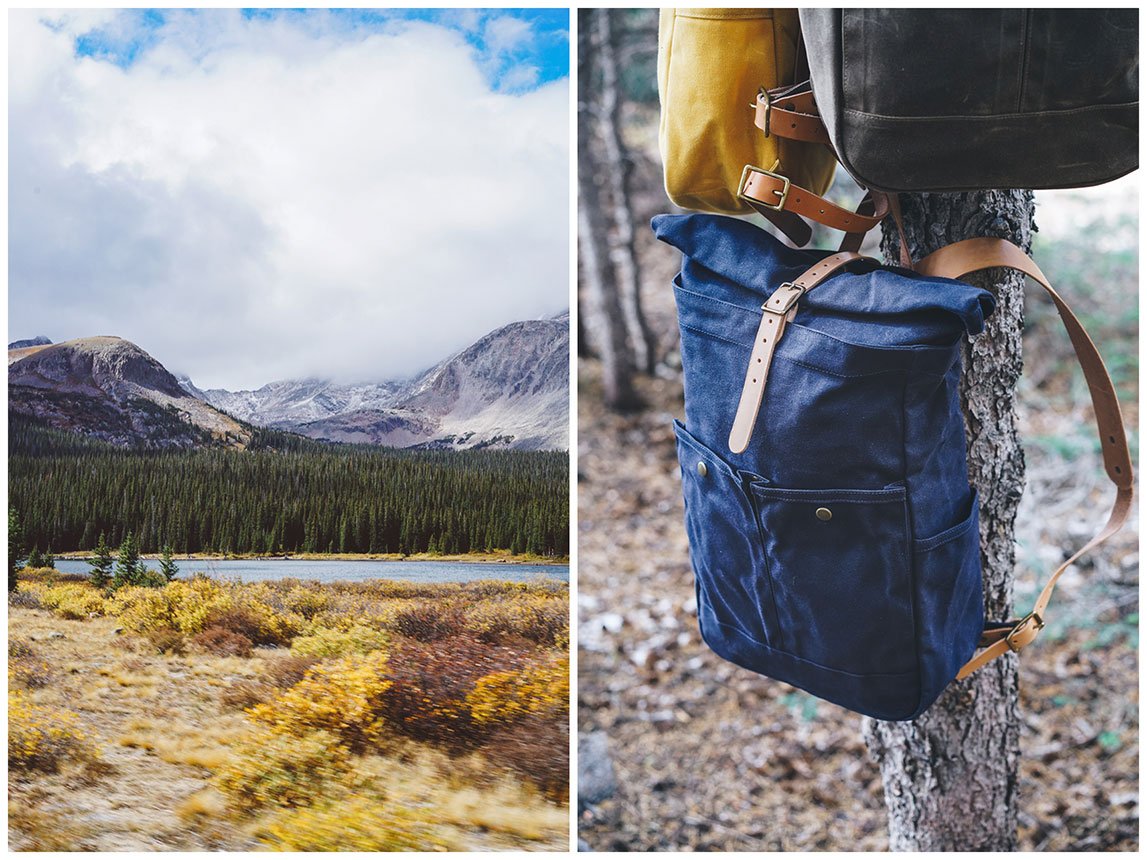 Winter Session x Armitage & McMillan Fall Lookbook Waxed Canvas Roll-Top Backpack