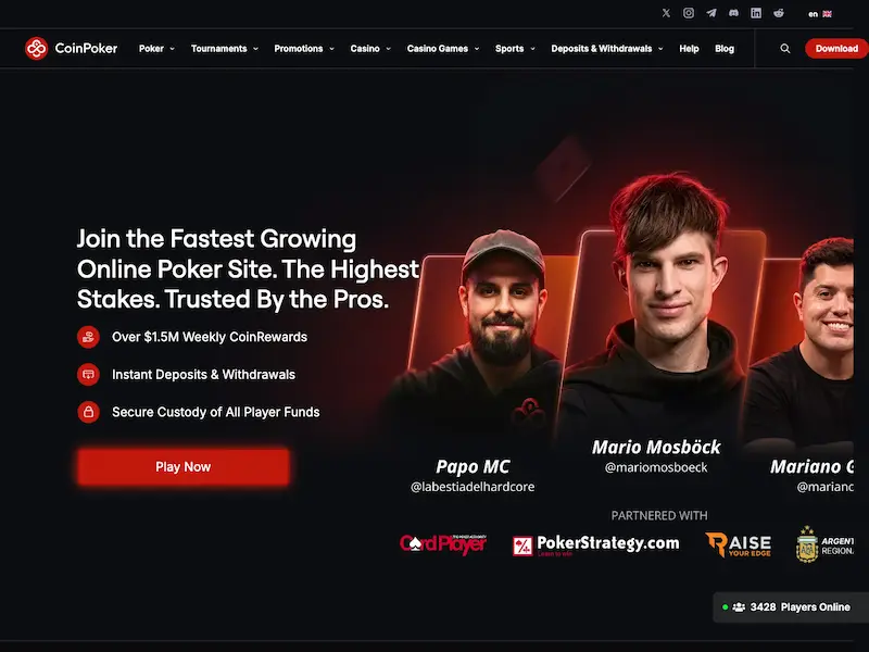 coinpoker homepage
