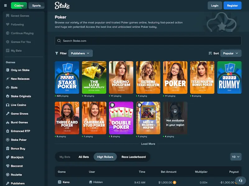 stake poker homepage